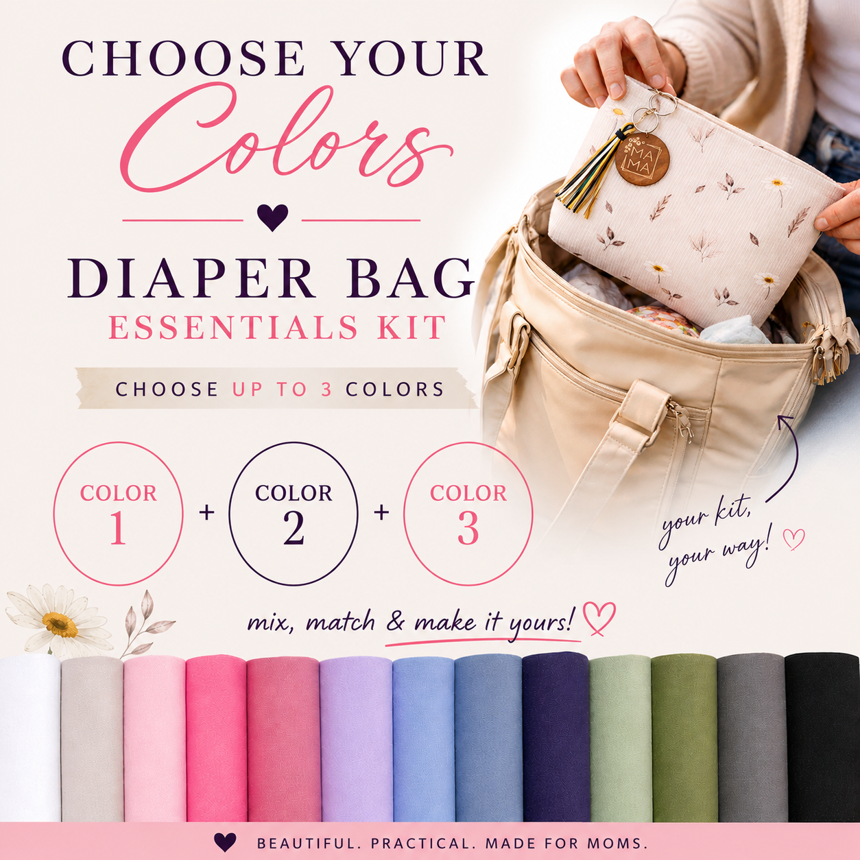 The Diaper Bag Essentials Kit - Choose Your Colors